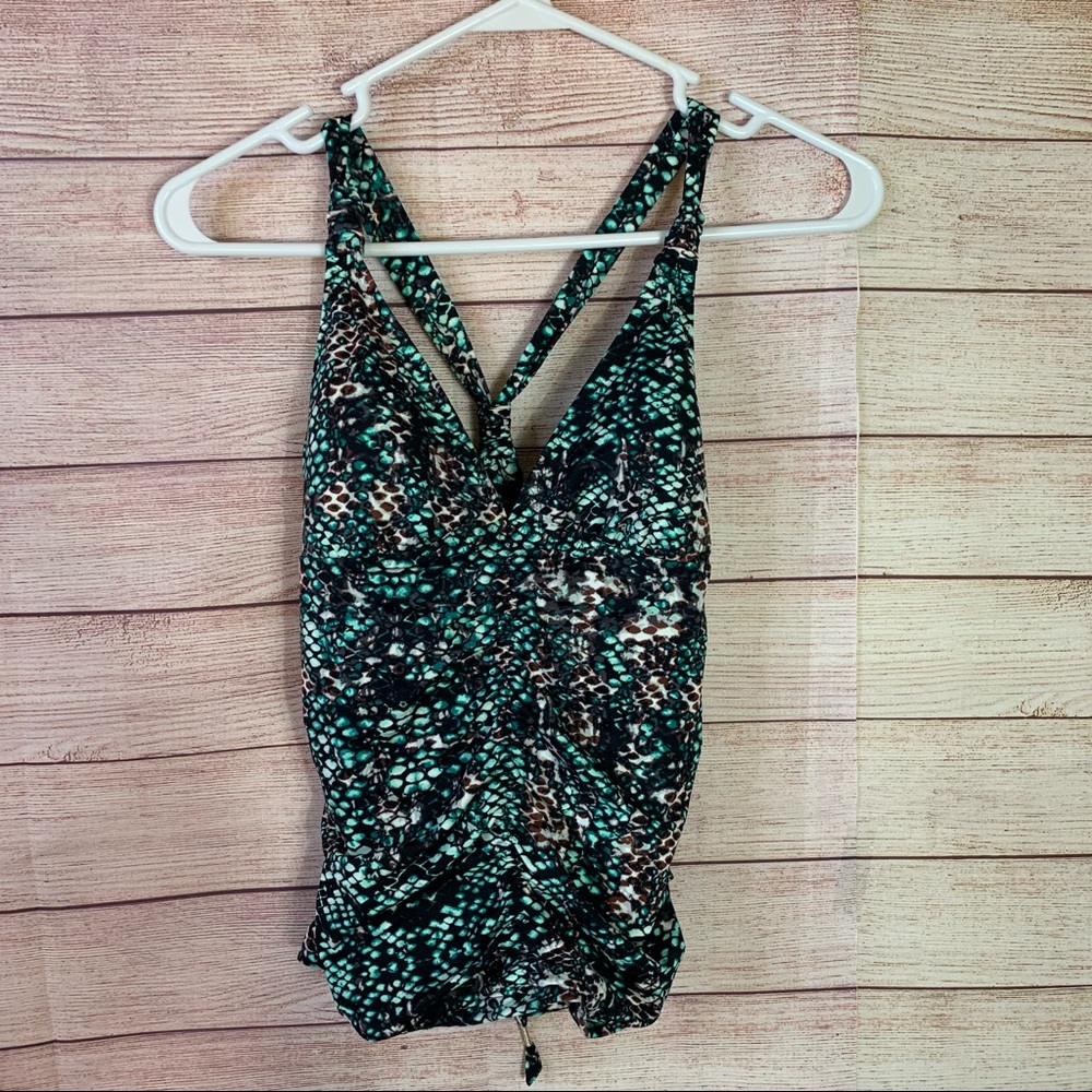 Athleta NWT‎ Aqualuxw Snakesnpt Tankini Small
